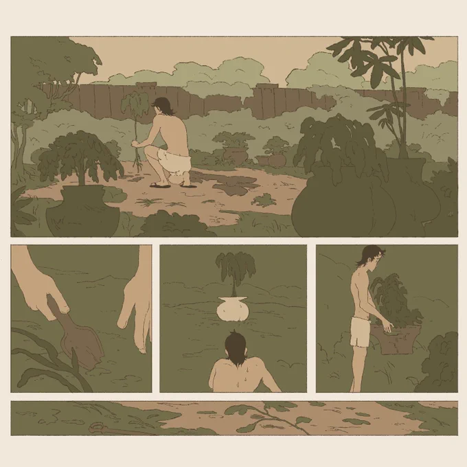 Oneself, a comic that I did for @ohjoysextoy is out now 🕊

It's a silent comic on longing, loneliness and cultivating a space for oneself. 

I hope you all like it 🥲🌱

https://t.co/z65bOWtEuZ 