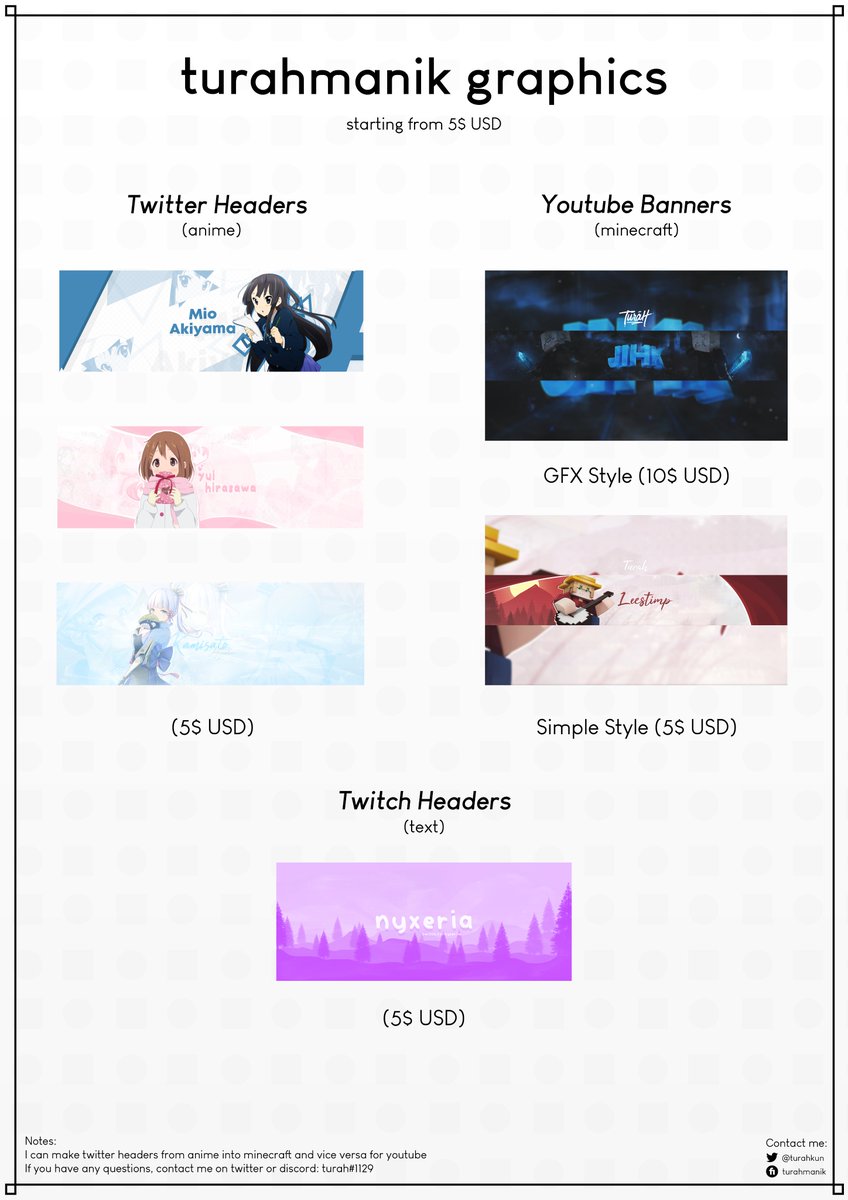 klerpyy's tweet photo. COMMISSIONS ARE OPEN!!
starting from 5$ USD
❤️&amp;🔁
dm me if you need commissions😊
#gfx #gfxdesigner #animegfx #minecraftgfx
thankyou for stopping by <3 https://t.co/3plRyMZSj7