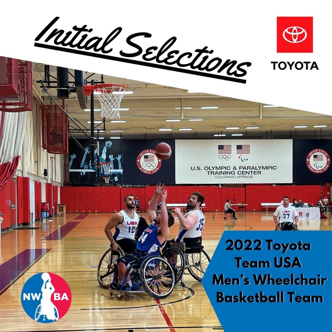 FIRST SELECTIONS ANNOUNCED for Men’s Team USA 🇺🇸

Click on the link below for the 1️⃣7️⃣ athletes named to the initial pool of athletes for the 2022 Toyota USA Men’s Wheelchair Basketball Team.

  🔗: nwba.org/news_article/s…

#RollWithUS #QualifyingForWorlds