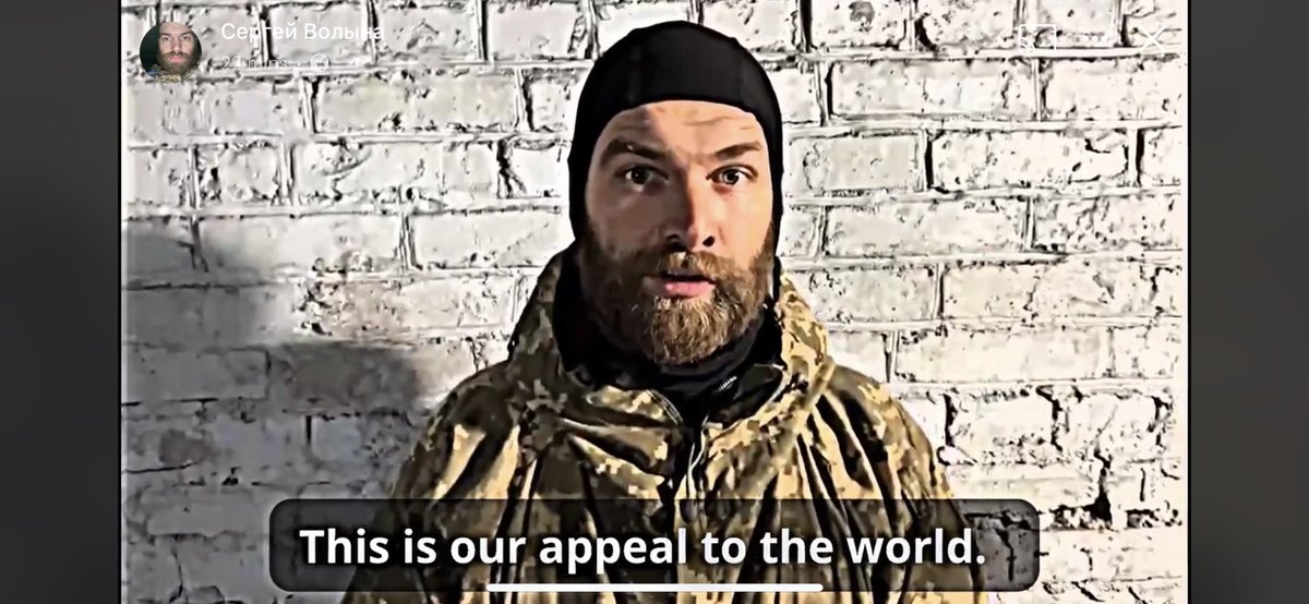 ChristopherJM's tweet photo. New: Sergiy Volyna shared a new video from the besieged Mariupol Azovstal plant. He asks the world for help extracting Ukrainian soldiers and 500 wounded people, as well as 100s of civilians, to a third party state. “This could be the last appeal of our lives.” https://t.co/1s8jJKgjVZ