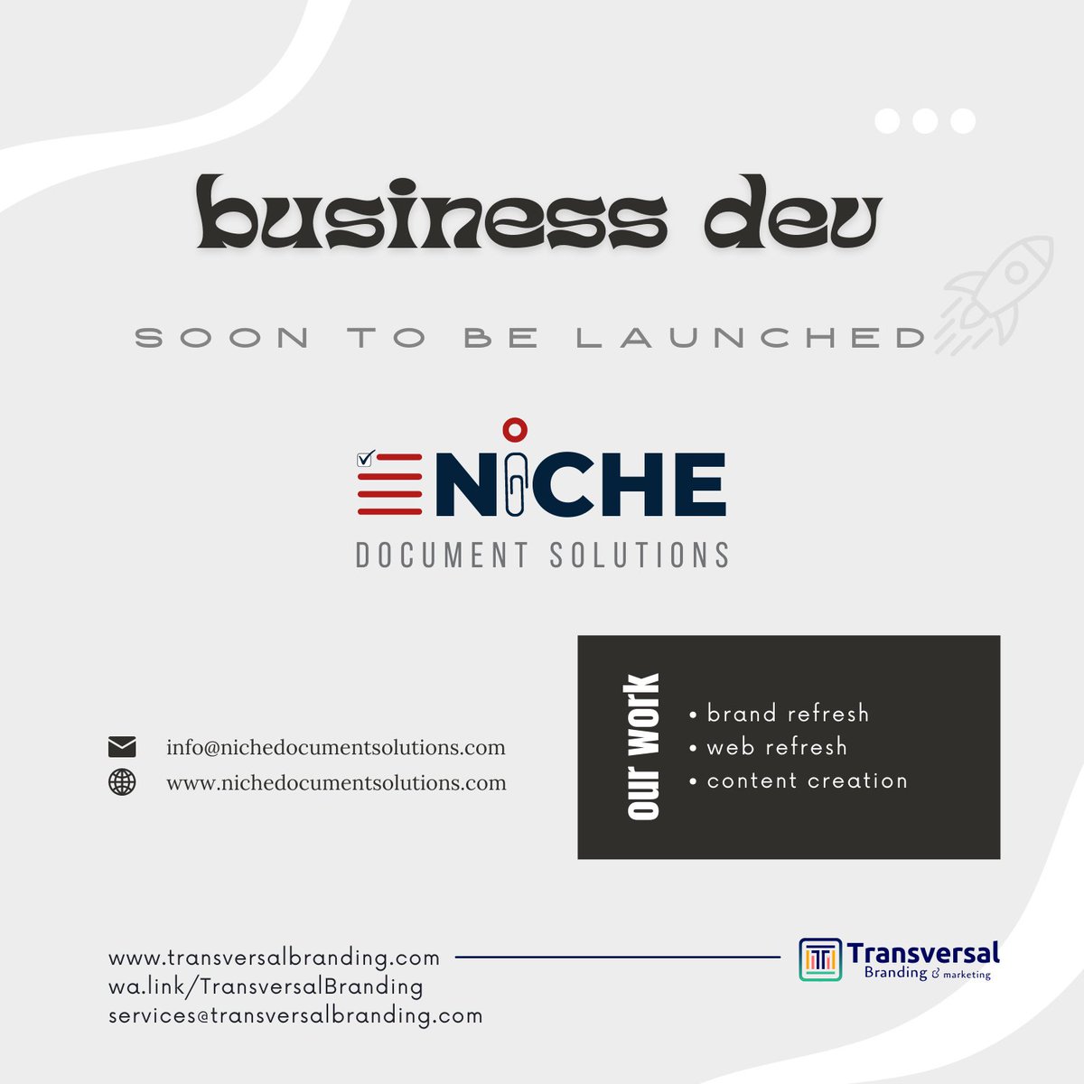 TransversalBM's tweet photo. New brand... soon to be launched. 
WE CAN HELP YOU TOO GROW YOUR BUSINESS!!!
https://t.co/c39Vs1uyK5
https://t.co/13nHkPszIH
services@transversalbranding.com https://t.co/sKdx5DeSkP