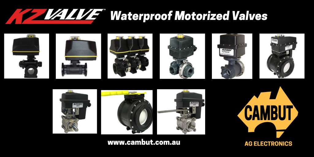 CambutAG's tweet image. We&apos;re your KZValve National Distributor. KZ Valves are designed and built for prolonged actuation, Waterproof actuator housing Rated NEMA6P, CAN &amp;amp; ISOBUS Control, Custom built products. Contact us today 07 3391 8766 or info@cambut.com.au #liquidapplication #ballvalves #agtech