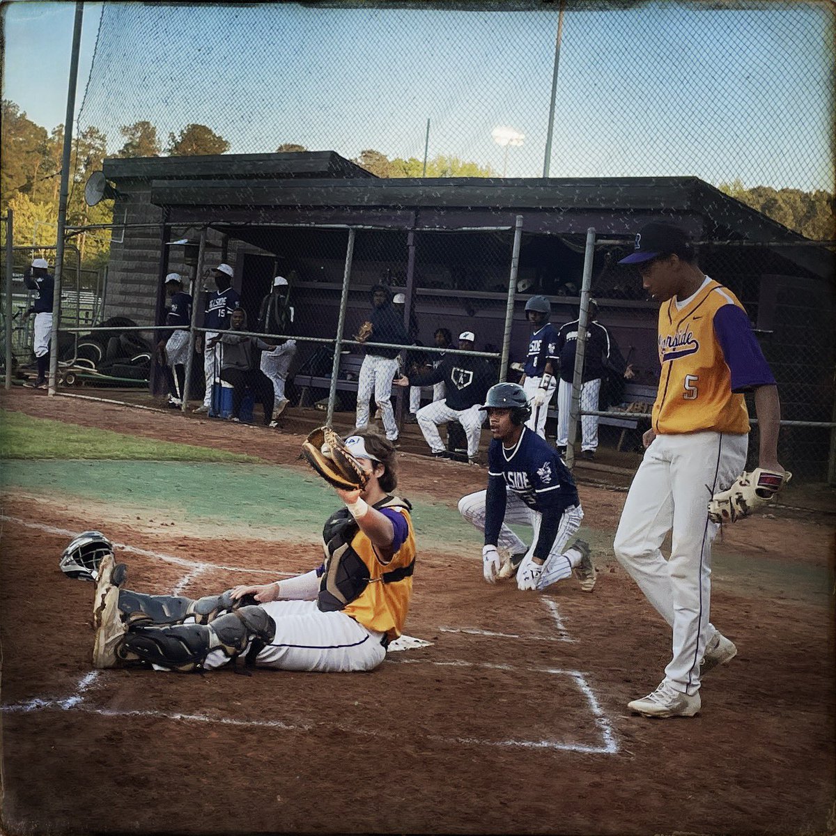 will_okun's tweet image. Out at the plate @RHSBASE
