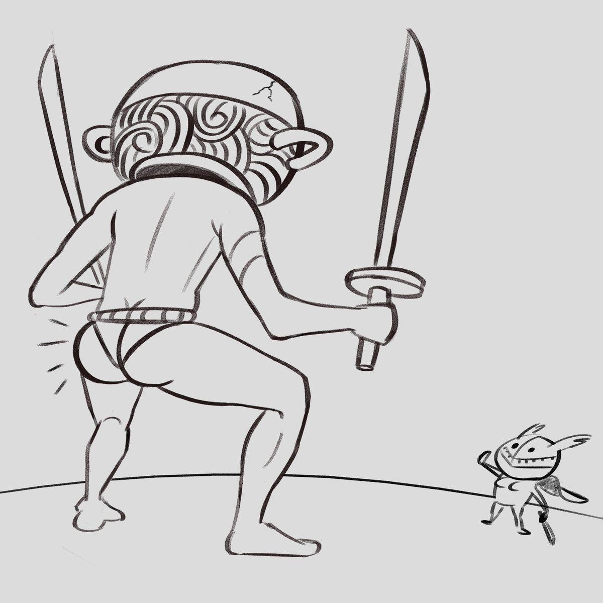 FungooDungus's tweet photo. Trying to capture the best attribute of the absolute legend "Let me solo her". Who's the real boss now? 
#ELDENRING https://t.co/QrmRhWX4Ea