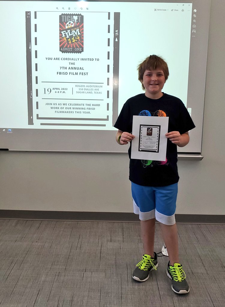Congrats to our <a href="/ME_Mustangs/">Meadows Elementary</a> for representing us well at the <a href="/FBISDFilmFest/">FBISD Film Fest</a> 🎥 Keep connecting to your passions, creating new knowledge, and contributing to our world!  I am just so proud 🥰