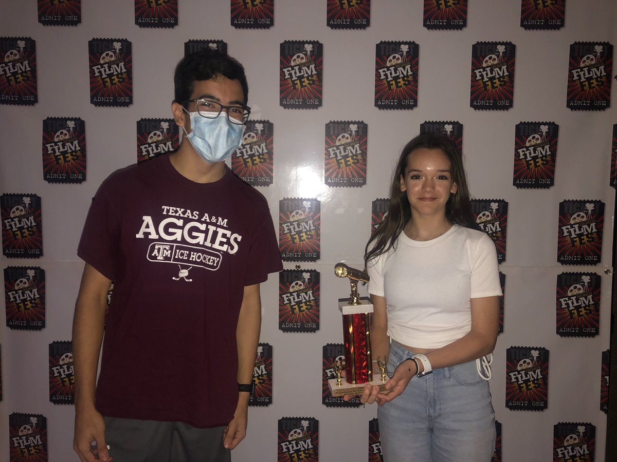 Winning second place in the pre-recorded broadcast category is YOUR Thundercat TV staff. Accepting on behalf of the entire staff are Jackson Davis and Emma Clark. They are all students in Susanna Jakubik’s broadcasting class. #bettertogether