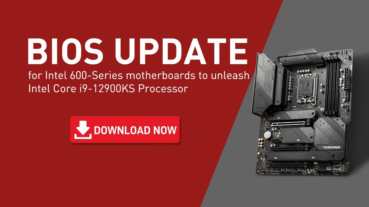 Want to leap to the extreme? MSI has released the BIOS update for the selected Z690 motherboards to optimize Intel Core i9-12900KS Processor, which will unleash more power and give you premium gaming experience. 

#MSIupdates

Check out more info.👇
msi.gm/600-series-BIOS