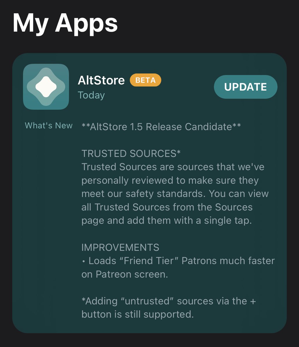 AltStore 1.5RC Release Notes