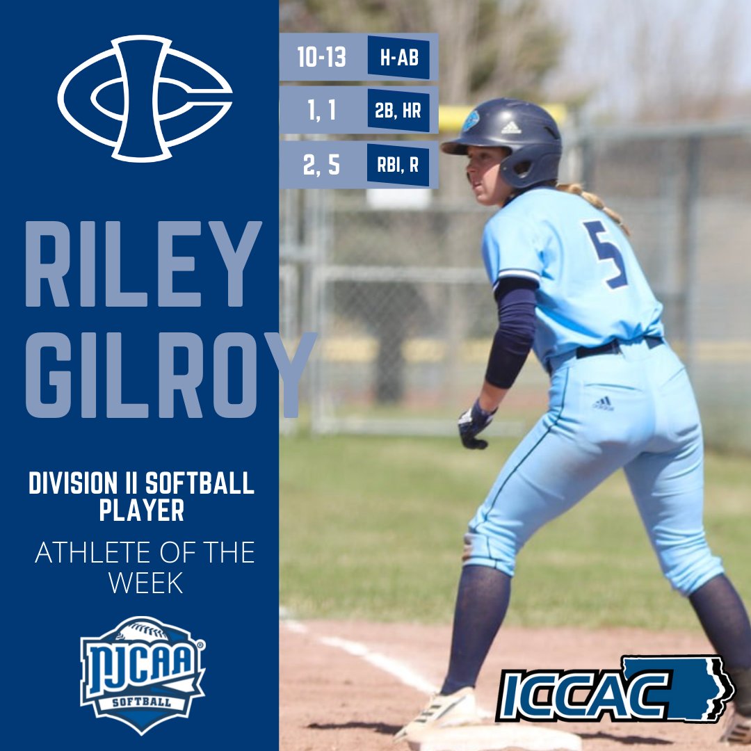 ICCACSports's tweet photo. ICCAC ATHLETE OF THE WEEK
🗓️APRIL 11 - APRIL 17
DII SOFTBALL🥎

@IALakesSB Eliya Johnson
@DMACCsoftball Kendal Clark
@ICCCSoftball Riley Gilroy

🔗https://t.co/KeVLd6TZi0
#NJCAASB🥎 https://t.co/N09wNnRnwn