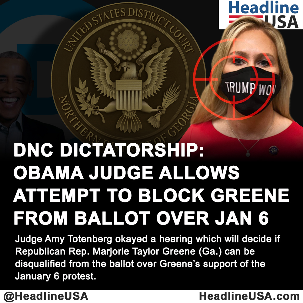 HeadlineUSA's tweet photo. If Democrats can block Greene from running, they’ll officially control America!
#FalseFlag #January6th #MarjorieTaylorGreene #Georgia #GAaudit #TrumpWon https://t.co/2kMzxP7AYP