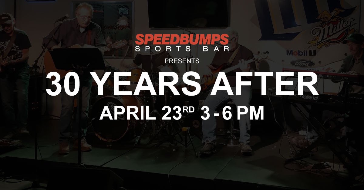 SpeedbumpsBar's tweet photo. Saturday afternoon + live music! Now that's one great way to spend an afternoon! Join us at Speedbumps this Saturday as 30 Years After takes the stage!

https://t.co/46IIzYZ97g

#livemusic #speedbumps #speedhulpssportbar https://t.co/qdRPNbuPea