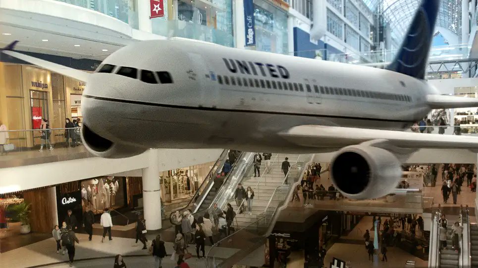 TheOnion's tweet photo. Airlines Announce It Safe To Fly Planes Indoors Again https://t.co/AuOK1Vx2k5 https://t.co/D99jltHIfV