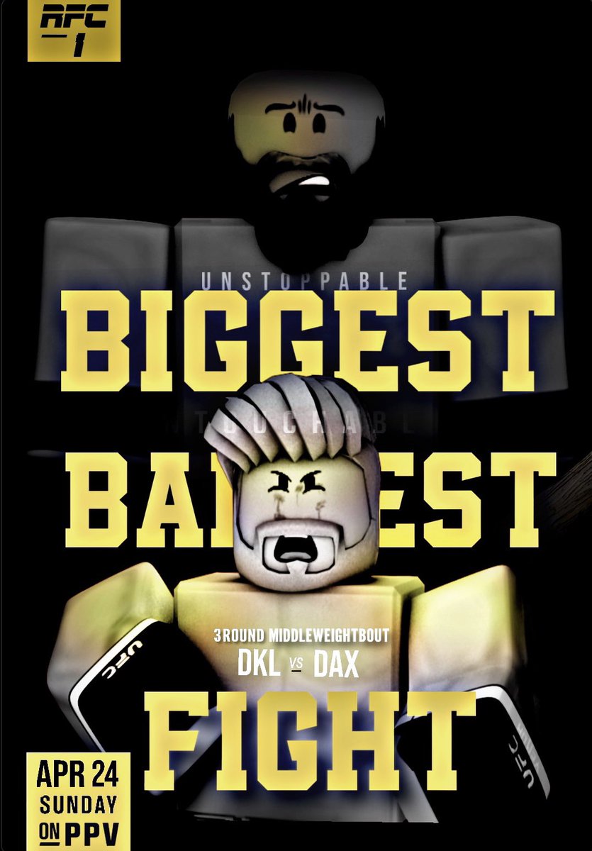 IRBC15's tweet photo. RFC 1: SSI // MCGREGOR

Two very confident fighters..

It's DAX and DKL buck heads for the first time ever in our Main Card. 

Which fighter will receive the win? https://t.co/N4GaYaMxp7