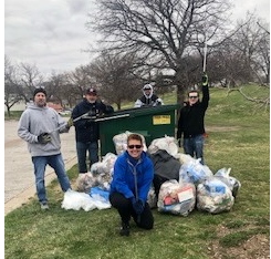 urbs2332's tweet photo. I work for a GREAT Company. They allowed our team time off to volunteer with #KeepOmahaBeautiful as part of #EarthDay . We cleaned up Lynch Park. Great times with GREAT people! https://t.co/yWbpWXkWto