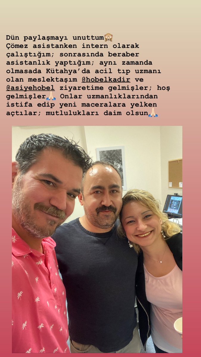 İki Acil Tıp Uzmanı istifa edip tatil dönüşü ziyaretime gelince🙏🏻 #istifa #aciltıp #hekimlikzorlaşıyor