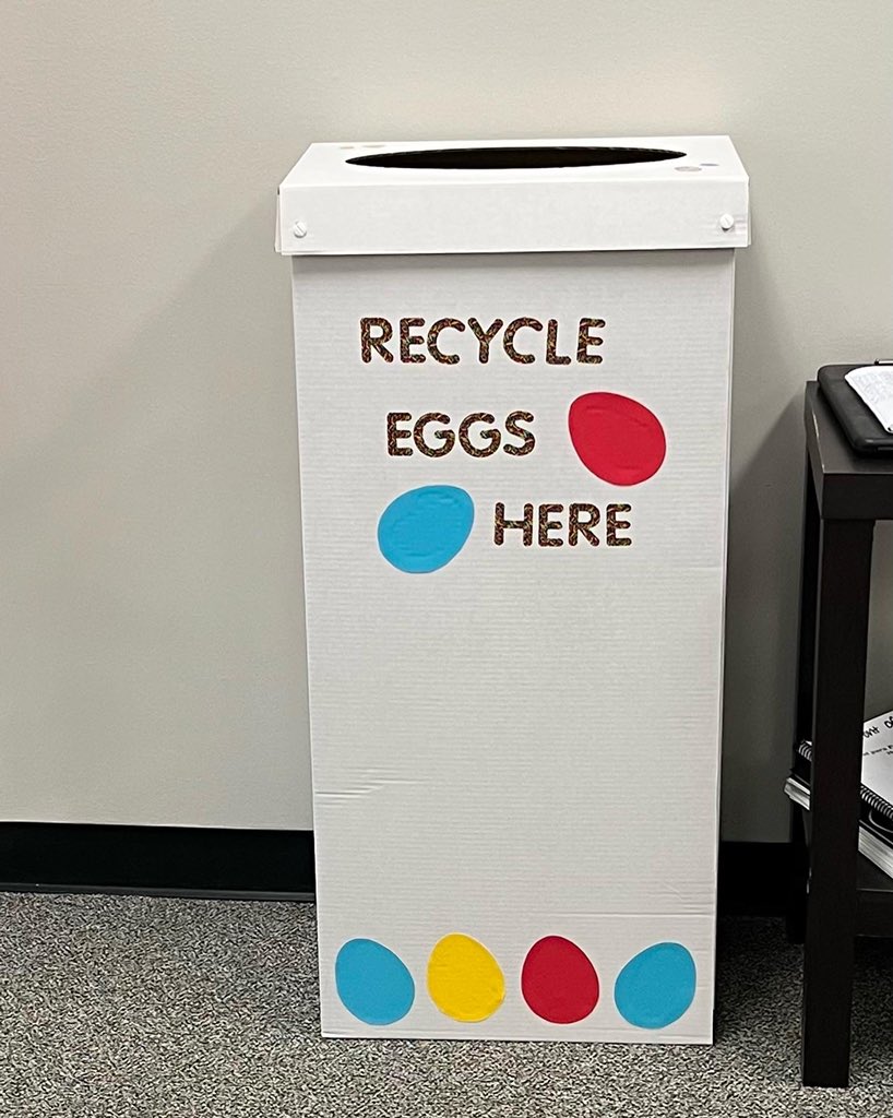 kms_club's tweet photo. What’s a better way to start a great week after such a fun weekend?!? Recycle you plastic eggs with KMS Cheer and Charms teams. We have three locations that you can pick from! @kmscougarcheer @HumbleISD_KMS @DanceKms #kmscougarpride #kmscheer #kmsdance #KMSRecycles https://t.co/7OSEyYTBn6