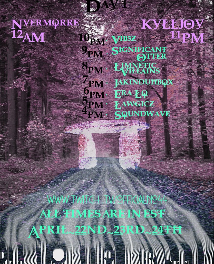 DistortedFest's tweet photo. You hear that...

There's whispers coming from the Gateway
the Date of which the Gateway opens again
Is approaching. The spirits are getting restless

There been a slight change of plans with times

Link: https://t.co/iDrfNYtLbE
all times are in EST
April 22nd, 23rd, 24th 2022 https://t.co/nZPvdYMT3Z