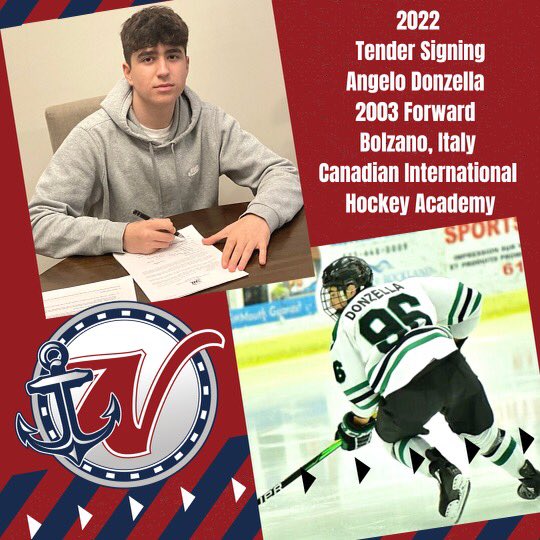 NorwichNA3HL's tweet photo. The Norwich Sea Captains are thrilled to announce another 2022 tender signing! 2003 forward Angelo Donzella will be a part of the Sea Captains’ offensive attack next season! We are very excited to welcome Angelo and his family to Norwich!
#WelcomeAboard⚓️ https://t.co/8MeQJ5fqr0