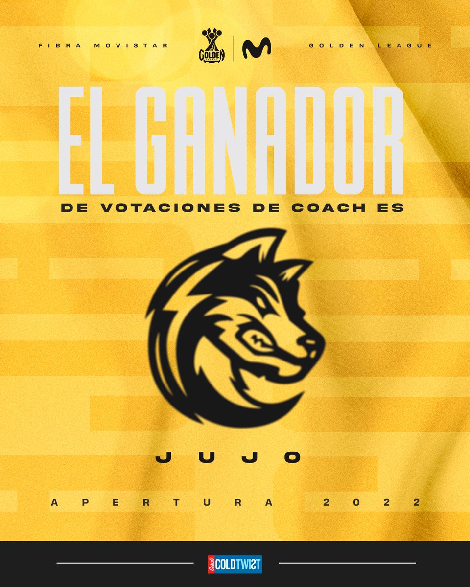 El ganador de las votaciones de coach es para <a href="/Jujo_RS/">Jujo</a> de la escuadra de @Zeu5Bogota  🐺

No olvides seguirnos en redes y dale un giro a tus partidas con el delicioso sabor de #ColdTwistXLVP de <a href="/Cafe_Colcafe/">Colcafé</a> ☕️

#FibraMovstarGolden 🏆