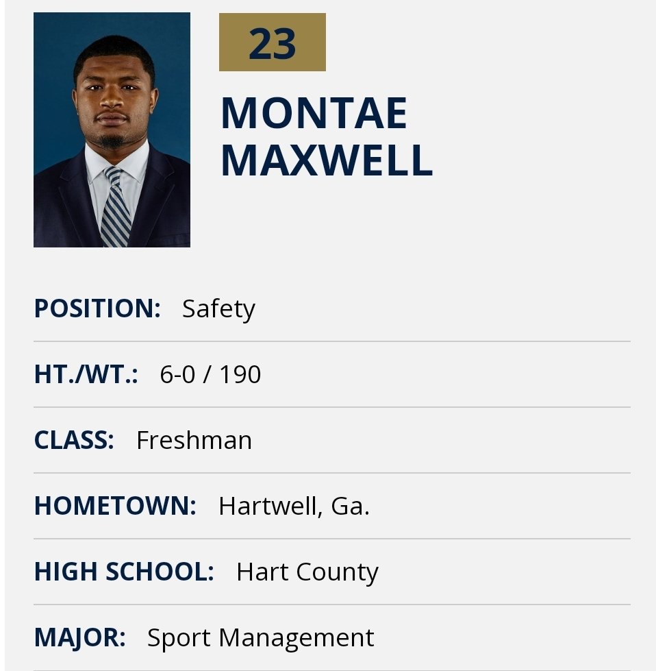 2021 DB Montae Maxwell entered the transfer portal after playing in 3 games during his true freshman season with Georgia Southern #GATA <a href="/MontaeMaxwell2/">mm</a> <a href="/mfarrellsports/">Mike Farrell</a>
