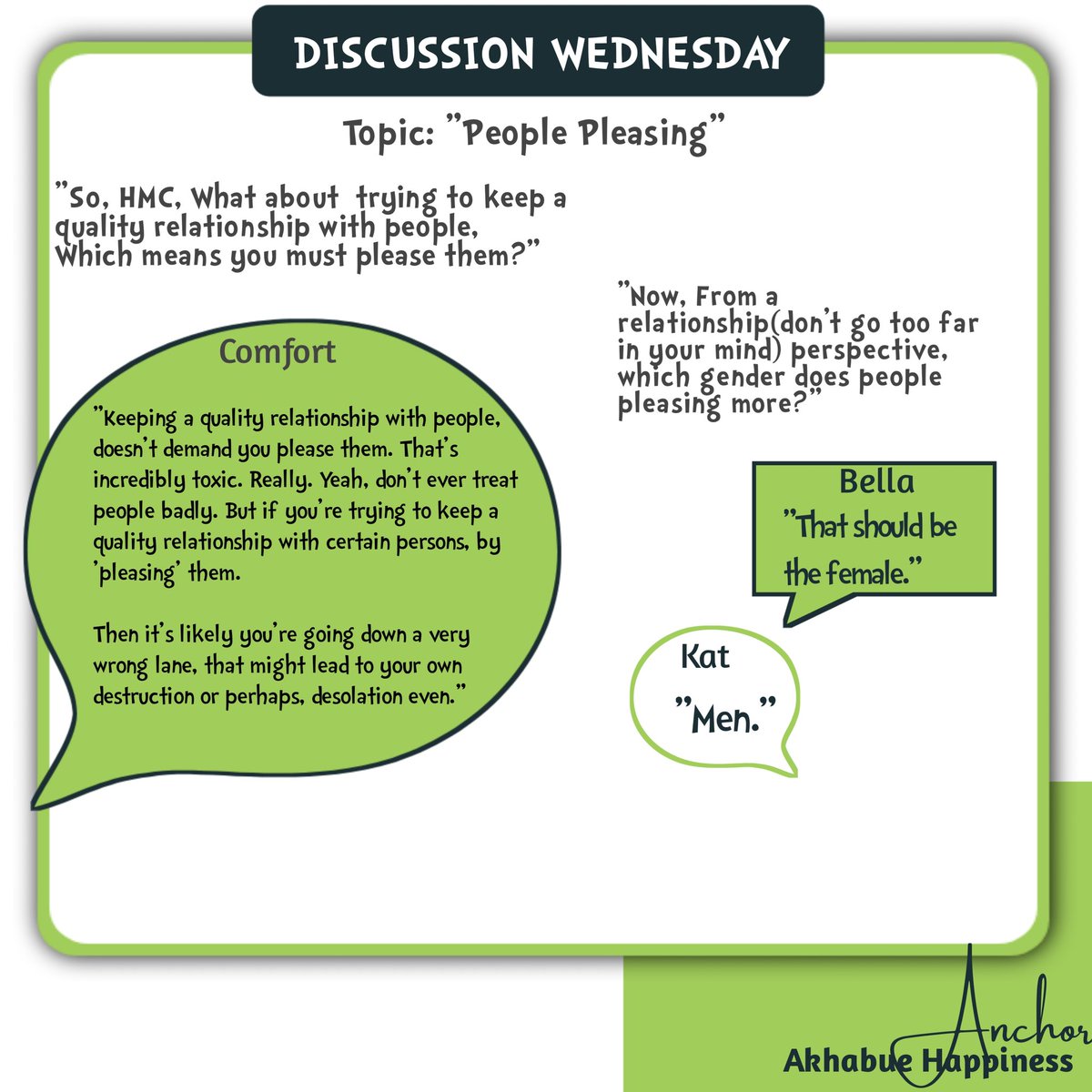 TheHealingMind2's tweet photo. Highlights from last week's edition of DISCUSSION WEDNESDAY.

You don't want to miss tomorrow's for anything
Join through the link and be part of the conversation.
https://t.co/PTm90tLcfs https://t.co/HcxITC9riF