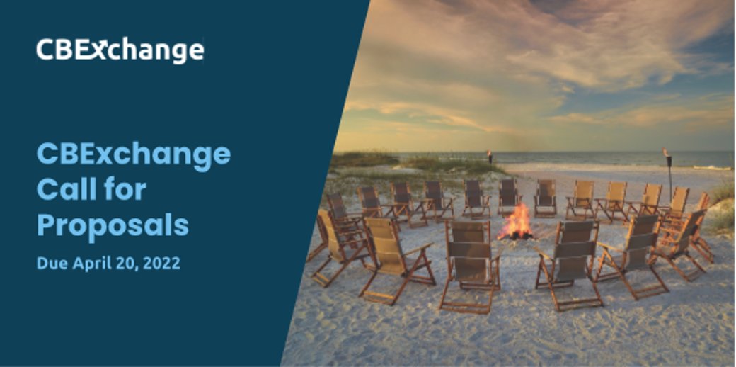 CBENetwork's tweet photo. Don't forget to submit your #CBExchange conference proposals by midnight tomorrow, April 20! https://t.co/tYK9BArgPM https://t.co/E1zu3iq6oJ