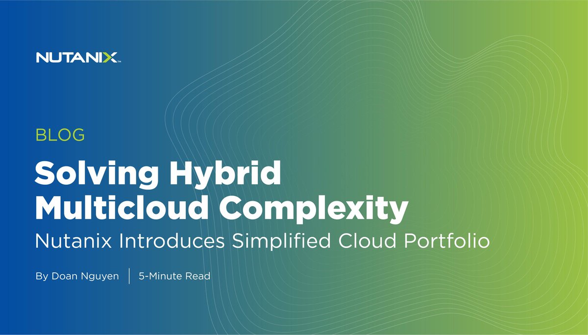 ZycomVPT's tweet photo. We’re simplifying our product portfolio! The new #Nutanix Cloud Platform removes the complexity often associated with enabling a full range of hybrid cloud services across multiple environments. See what the future looks like: https://t.co/cELW3VipHr https://t.co/7gG1dFTRbG