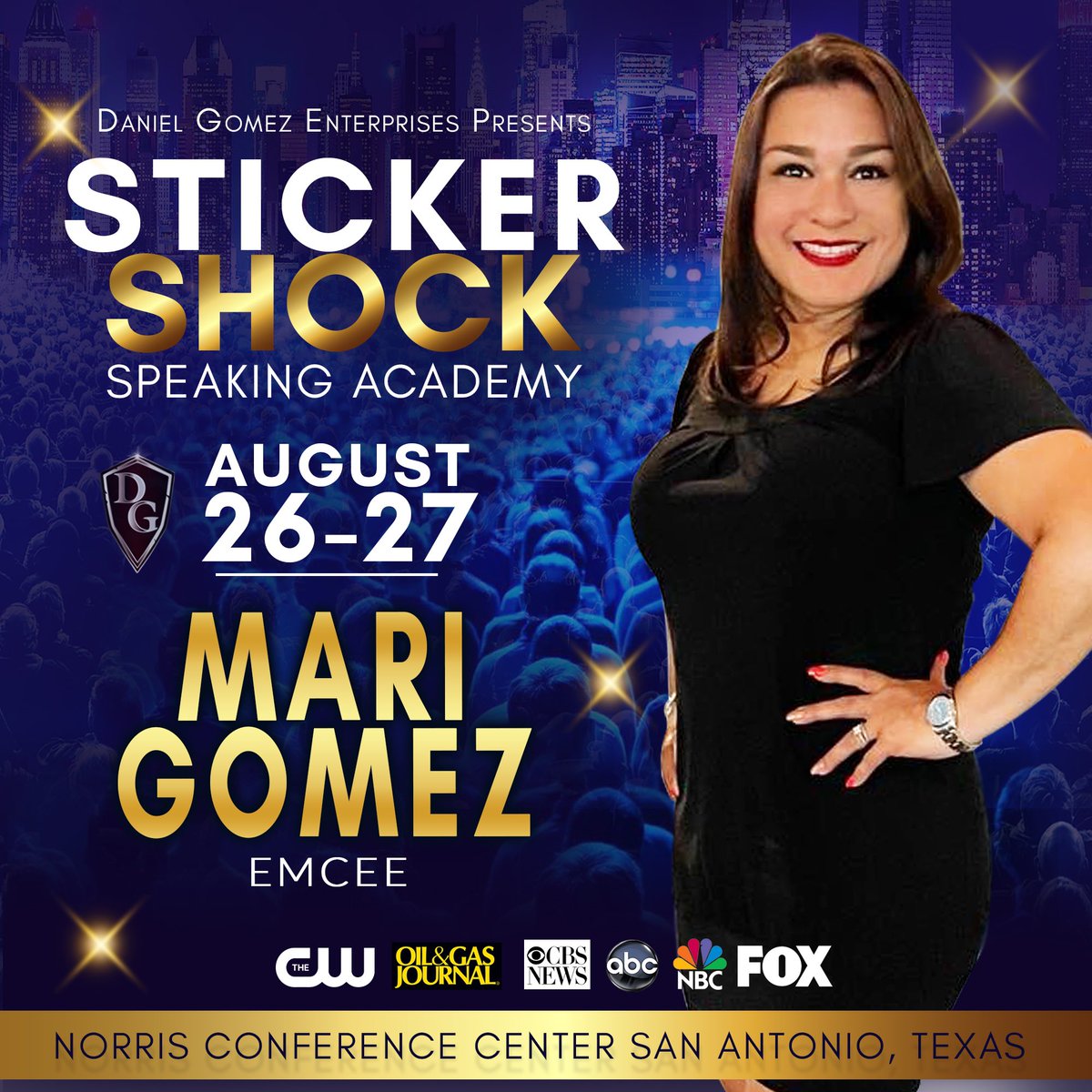 I am honored to have my wife beside me EMCEEING our next Sticker Shock Speaking Academy in August 🎤🔥👑

COME EXPERIENCE STICKER SHOCK!!! 

Call me at 210-663-5954 to reserve your #speakertraining #speakingtips #paidspeaker #aspiringspeaker #toastmasters  #storytelling