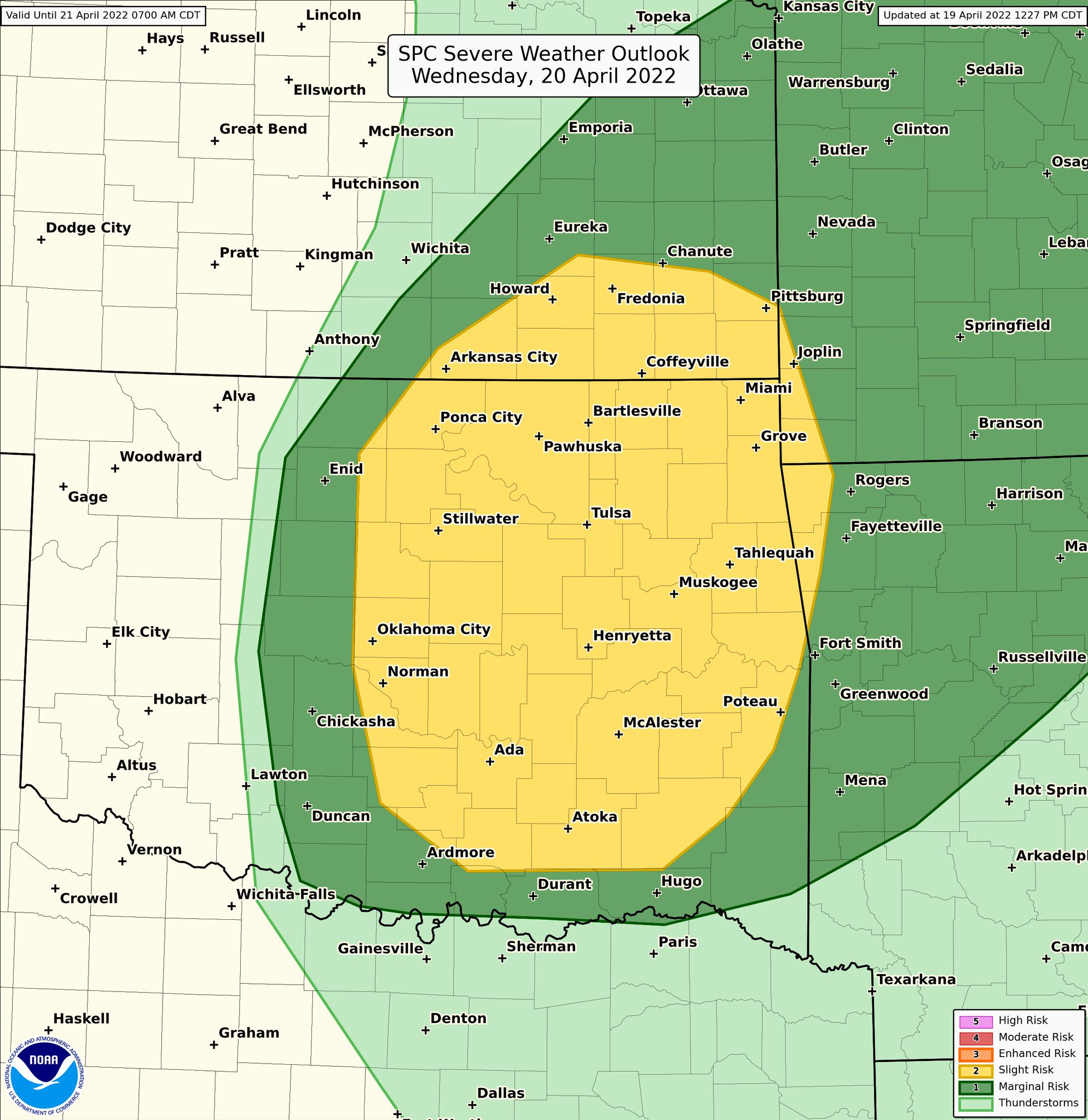 NWS Storm Prediction Center on Twitter "There is a Slight risk of