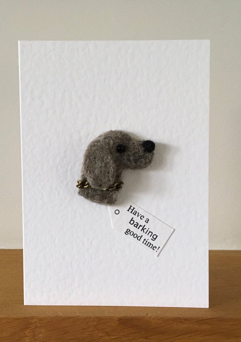 LoobyFelts's tweet photo. Needle felted dogs head greetings card.. Have a barking good time! https://t.co/Yss2N6pmoZ
#dogsoftwitter https://t.co/rNkAO4zUaO