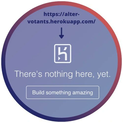 Site Alter votant fermé sans explications par <a href="/heroku/">Heroku</a> ! Aux ami.e.s qui nous ont soutenu, merci de relayer ! On continue quand même les inscriptions sur fb par MP