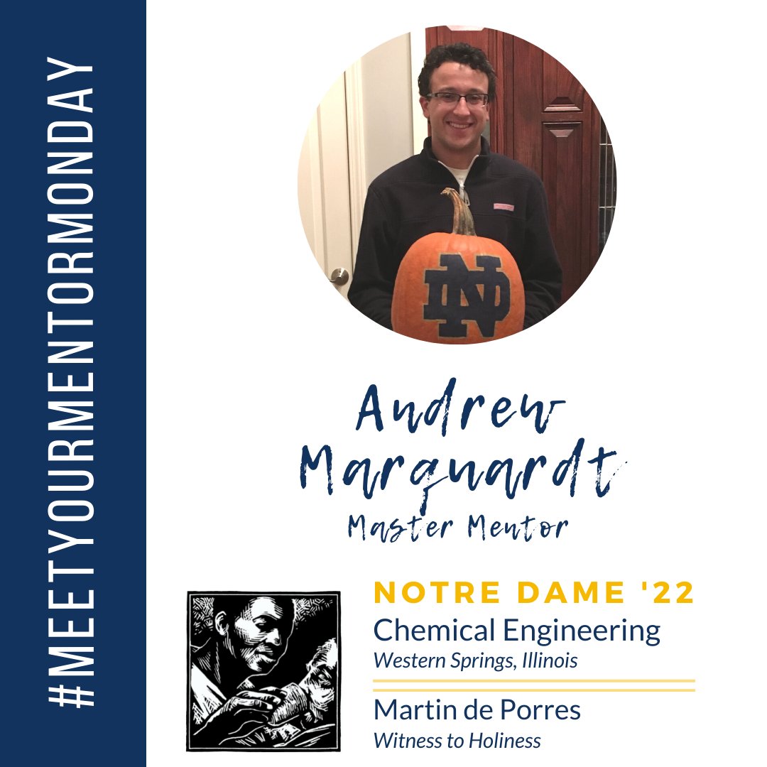 Meet Andrew Marquard, Master Mentor ~ Vision 2016, 2017; Small Group Mentor 2019 "I'm excited to see what God has in store for the students, other mentors, and me.  I can't wait to journey closer to God with all who come this summer! " #NDVision #MeetYourMentorMonday <a href="/McGrathND/">McGrath Institute for Church Life</a>