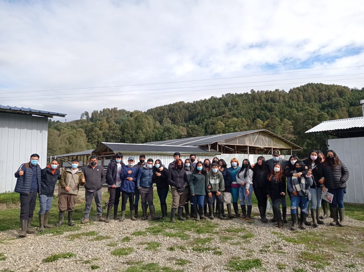 FTmacrozonasur's tweet photo. Estudiantes de la especialidad de Agropecuaria del Liceo PHP de #Pullinque visitaron dependencias de Lácteos Manquelaf, en la comunidad mapuche @PillanMapu de https://t.co/Z8mehUvQDF