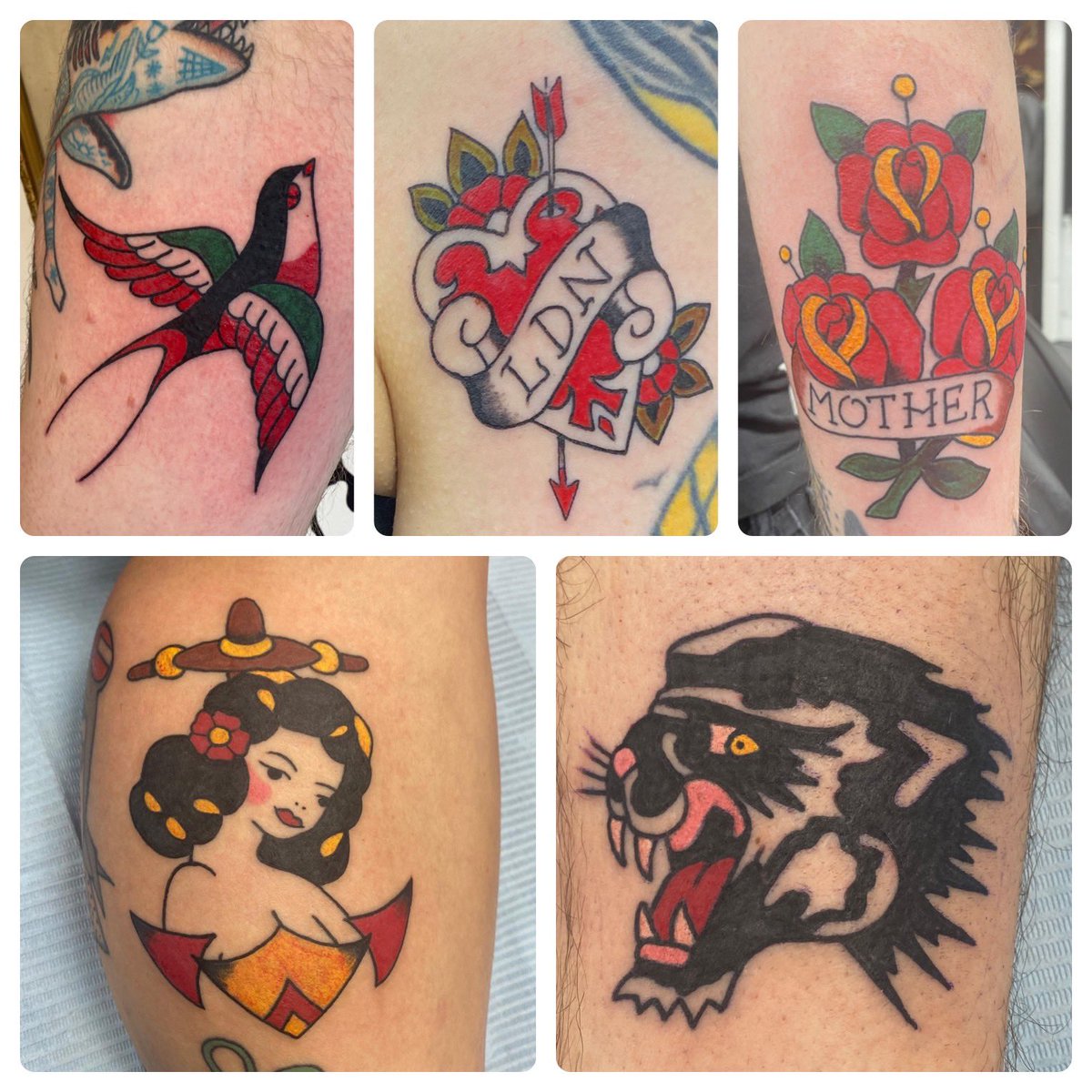 Classic old school tattoos