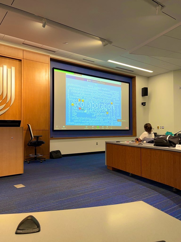 The word of the day was Communicate and Collaborate with the patient being in the center of our care <a href="/DukeIPEC/">Duke Center for Interprofessional Education & Care</a> #FLIP2