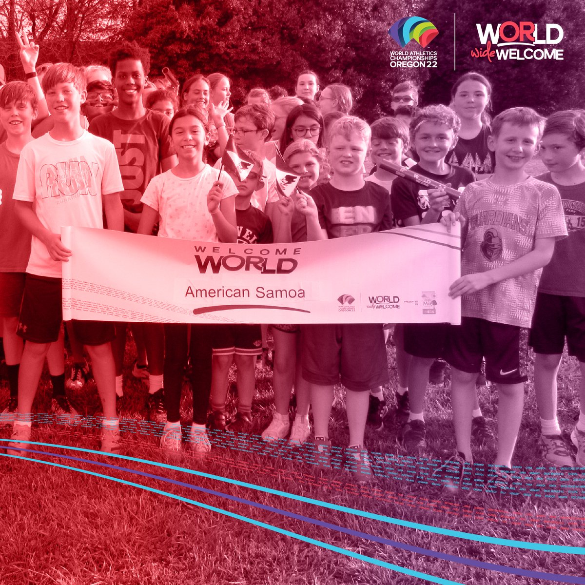 WCHoregon22's tweet photo. And they're off! During the 1st week of the World Wide Welcome Youth Relay, 10 youth groups around the country ran a mile leg, welcoming 10 nations coming to Oregon for #WCHOregon22. https://t.co/zVujGLKEGl
