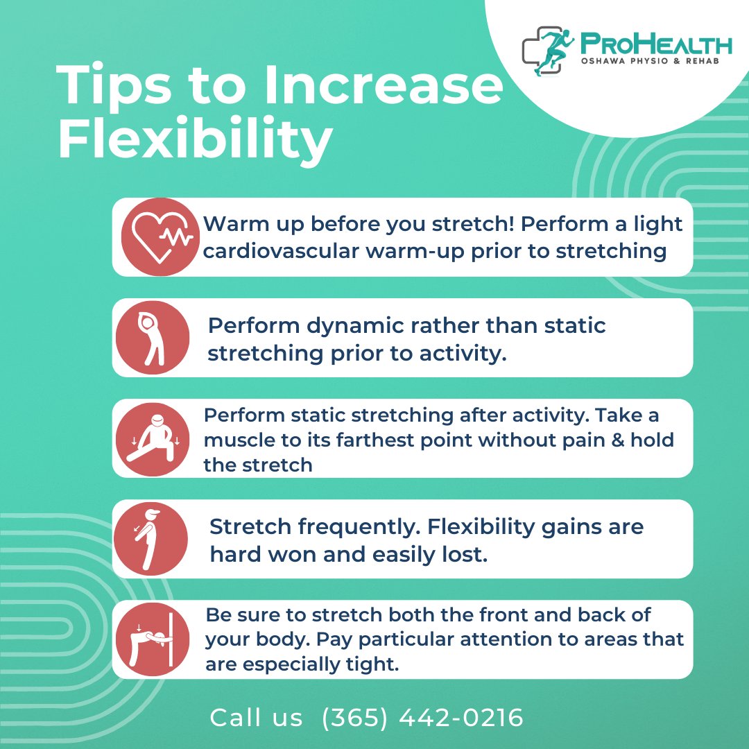 infoprohealtho1's tweet photo. Do you feel #strained and not #flexible in performing your #dailylife routine? Try some of the exercises and stretching tips by connecting with one of our ROCKSTAR Physiotherapists today!
#increasemobility https://t.co/6QJu6HTR9h