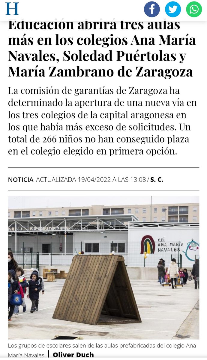 arquerosarcosur's tweet photo. 3 vías en el colegio #CpiAnaMaríaNavales de #Arcosur, en los #barracones ubicados en el #CPIArcosur y el nuevo cole todavía sin licitación. Srs @felipefaci @GobAragon @JLambanM @EstelaFerrergo1 no se duerman y pongan medios YA! #coleYA @ampatirachinas @AmpaNavales @heraldoes https://t.co/tRTsKtuzXW