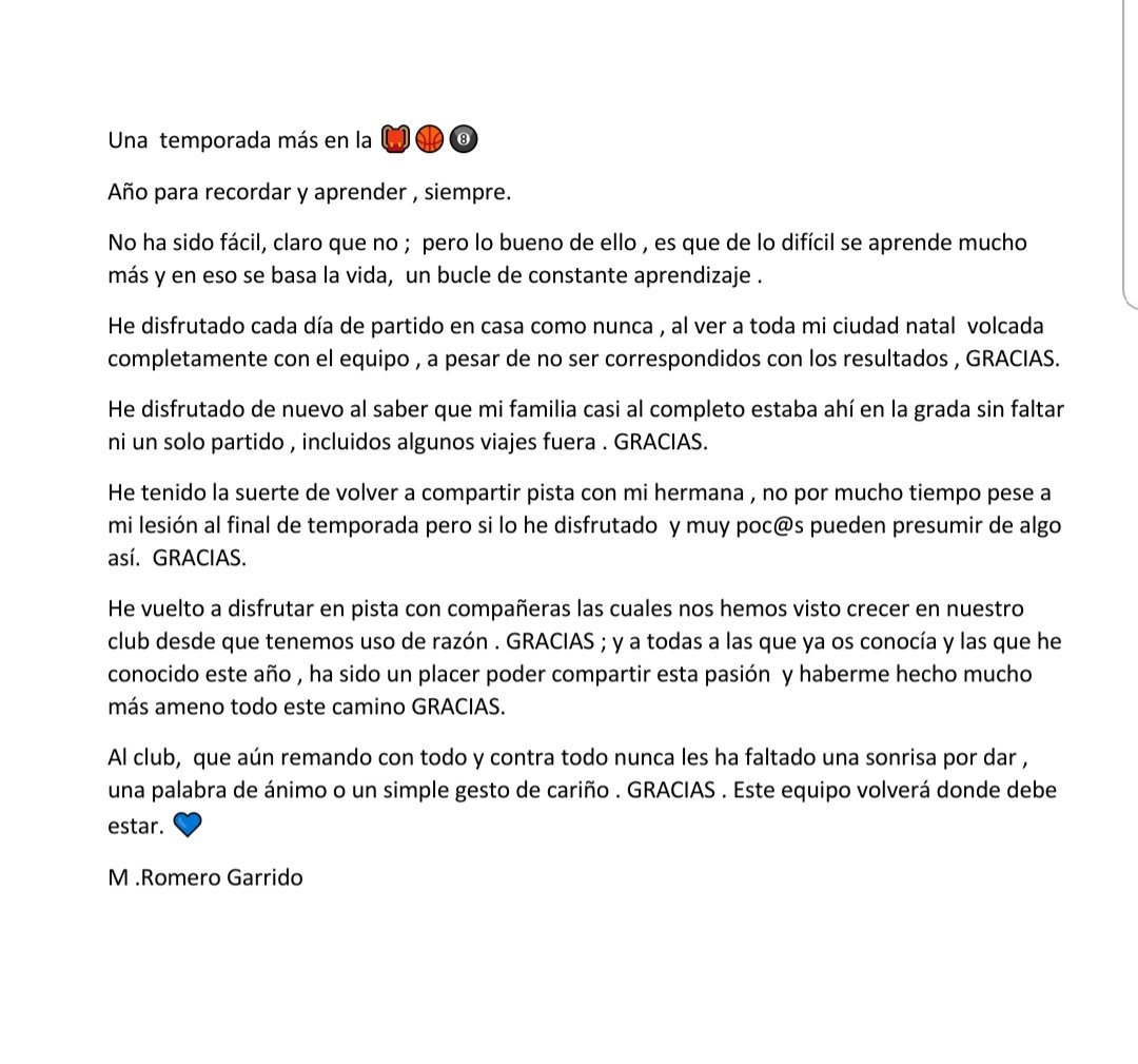 MariaRoga88's tweet photo. Siempre es fácil opinar desde el desconocimiento , pero lo q ha habido y hay detrás de un año muy difícil solo ha sido trabajo ,trabajo y más trabajo ; y hay veces q eso no es suficiente, por eso quería agradecer con unas palabras a l@s que realmente sabéis cómo ha sido este año. https://t.co/NqYsIZkty0