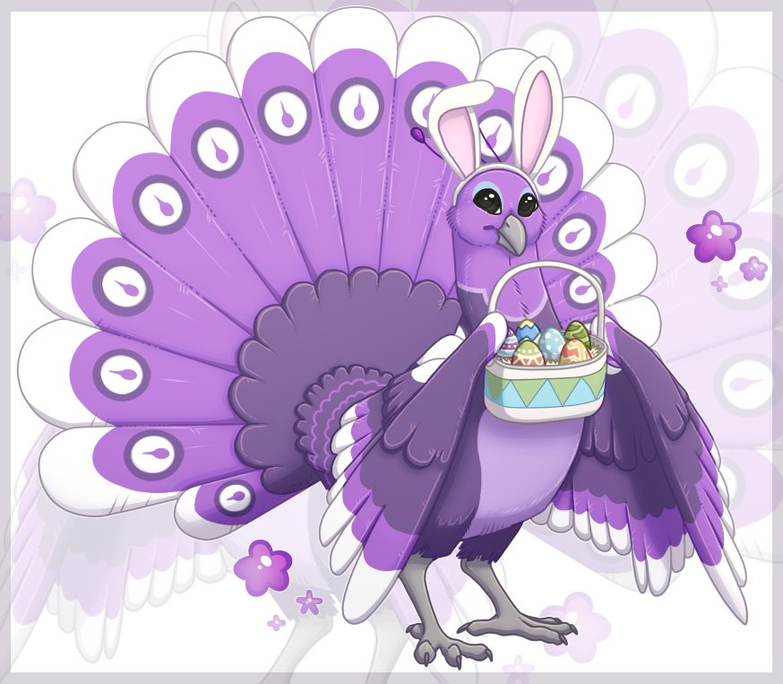 Chibi commission for Drache-Lehre! A peacock mascot in an Easter outfit! https://t.co/1eK2aTGBZV