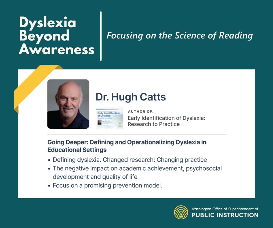 Attend the Dyslexia Beyond Awareness Summit, May 12–13! Learn more about this event, the speakers, and register: buff.ly/3HgkcGD

#WAedu <a href="/draliciarf/">Alicia Roberts Frank, Ed.D</a> <a href="/JoyfulLiteracy/">Joyful Literacy Interventions</a>