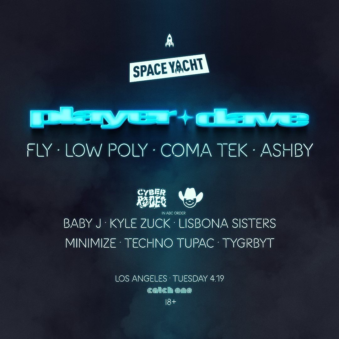 Catch us at <a href="/spaceyacht/">SPACE YACHT</a> tonight with a full <a href="/cyber_rodeo/">cyberrodeo</a> line up 🚀🤠