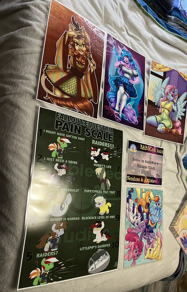 rubiowolf's tweet photo. Time to share my #conswag from #BABS2022 @BABSCon 

Prints from @InkKeyStudios @Fiaura_Tanks @SophieAScruggs @dawnf1re 

#BABSMemories
(1/4) https://t.co/YQsrcH2uif