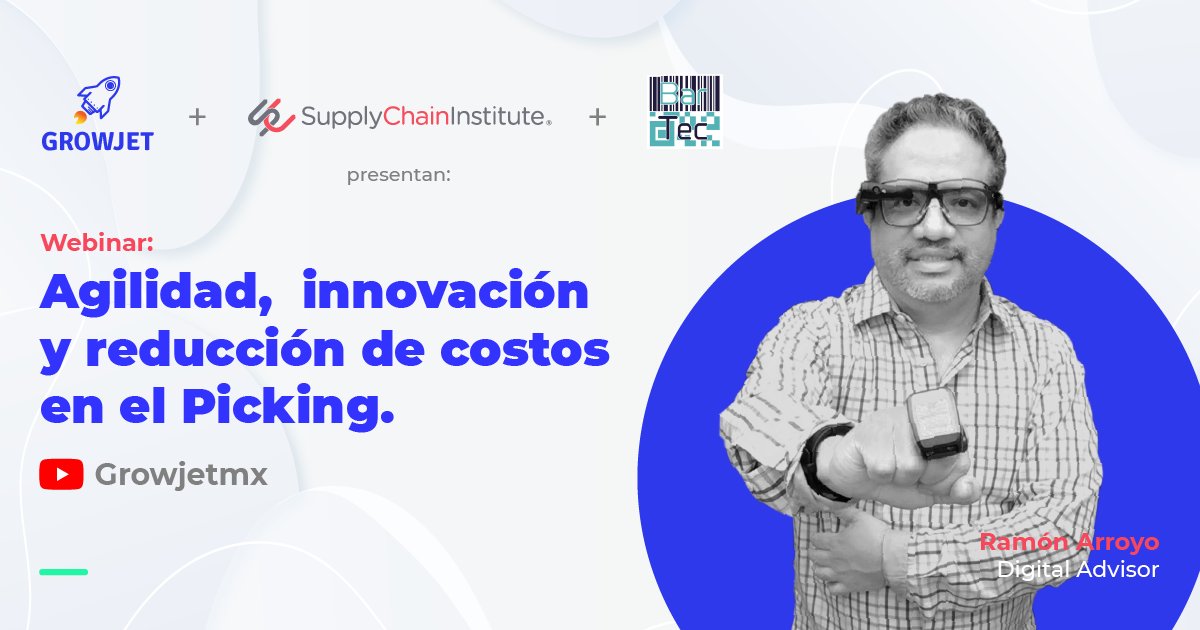 Te invitamos a ver el Webinar: Agilidad, innovación y reducción de Costos en el Picking. youtu.be/lMjWEICwJ7s

#Growjet # #Vuzix #Logistica #Surtido #Almacen #Picking #RealidadAumentada #webinar #supplychain #manufacturing #engineering #automotive #aerospace #automation