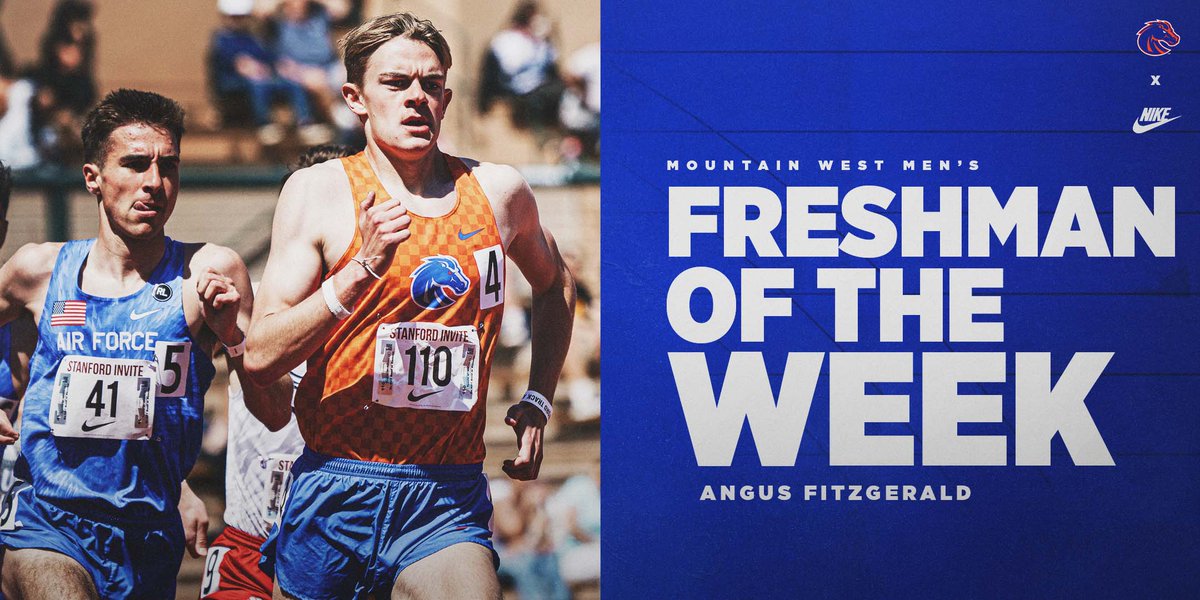 𝐀𝐍𝐆𝐔𝐒 👏 𝐅𝐈𝐓𝐙𝐆𝐄𝐑𝐀𝐋𝐃 👏

On the heels of his record-breaking performance at the Bryan Clay Invitational, Angus Fitzgerald was named the 𝗠𝗪 𝗠𝗲𝗻'𝘀 𝗙𝗿𝗲𝘀𝗵𝗺𝗮𝗻 𝗼𝗳 𝘁𝗵𝗲 𝗪𝗲𝗲𝗸 ‼️

🔗 boi.st/3xE7JLv

#BleedBlue | #WhatsNext