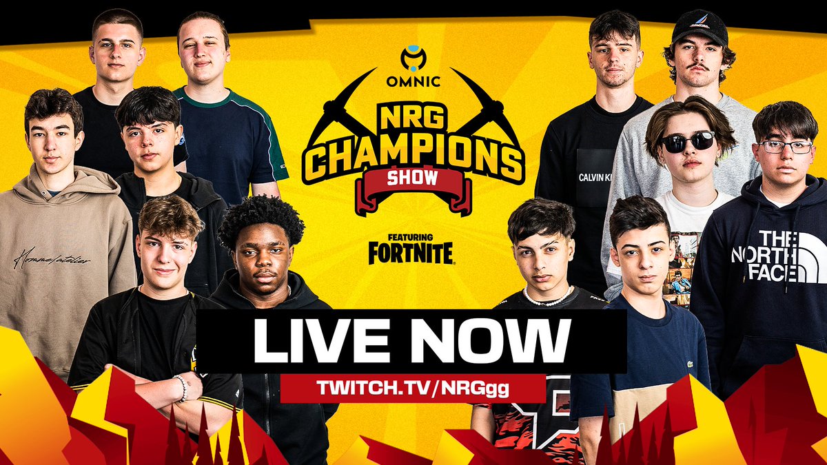 NRGgg's tweet photo. IT'S TIME

The @OmnicData NRG Champions Show Featuring Fortnite is LIVE 🏆

https://t.co/qrqxWi19FU https://t.co/2lhTTguP0m