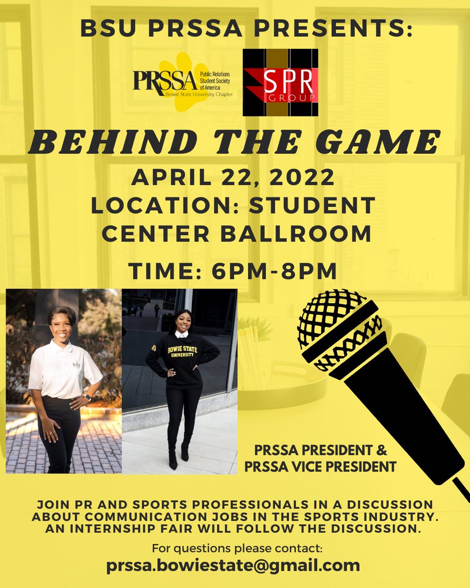 Bowie State PRSSA tweet media