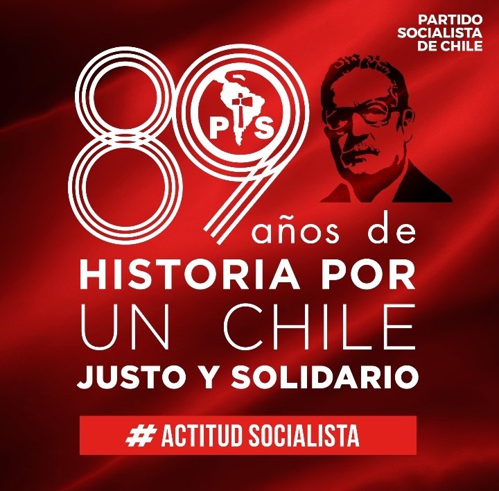 ElnuevoTrato's tweet photo. En su nuevo aniversario, enviamos un fraternal saludo al @PSChile y a toda su militancia. Que estos #89añosPS sean solo los primeros de una larga vida de aportes al desarrollo integral de la democracia chilena ✊ https://t.co/q3EdRPa58m