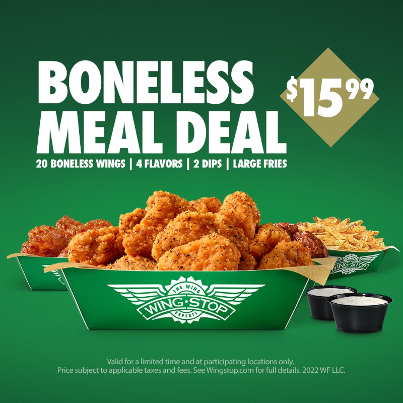 20 Boneless + 20 Traditional Wings + Fries - Nearby For Delivery or Pick Up