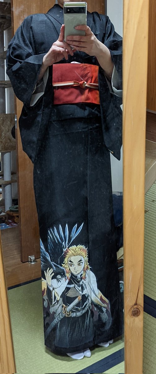 やすみんと九福猫@❤️‍🔥痛着物作りました tweet media